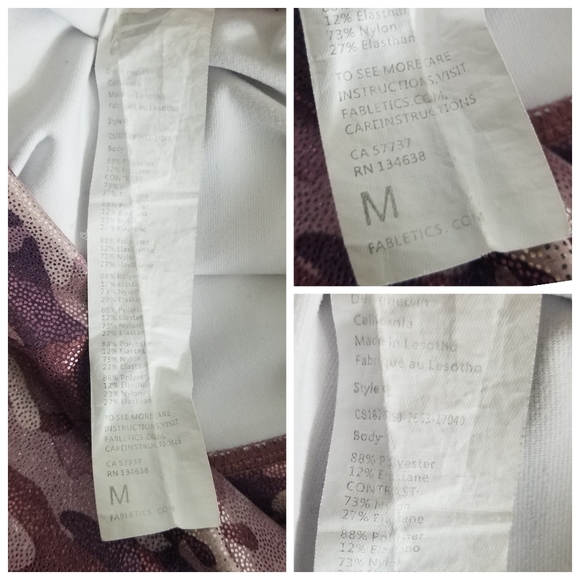 Fabletics Powerhold Pink Shine Metallic Camo Crop Leggings Womens Size M - Picture 13 of 14